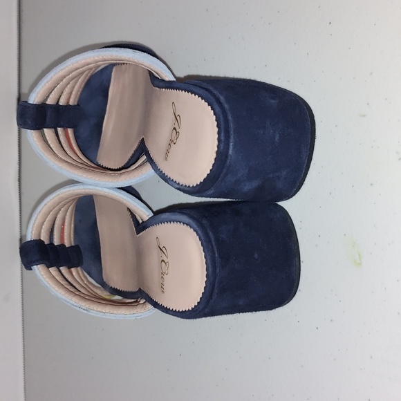 J.Crew Penny Multicolor Strappy Suede Slide Sandals, size 7 - Picture 3 of 12